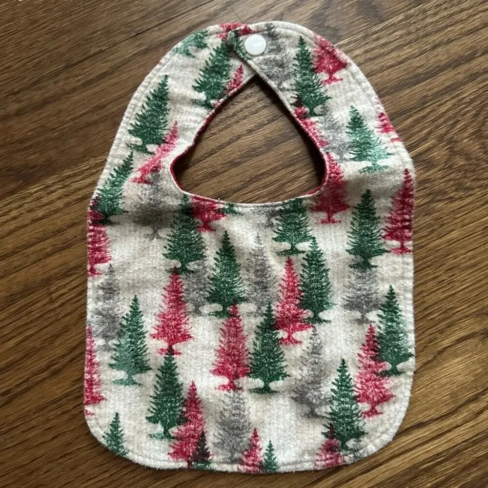 Flannel bibs - winter/holiday/Christmas (set of 6)